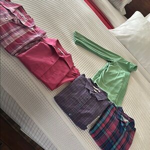 Colorful Plaid and Solid Shirts Collection